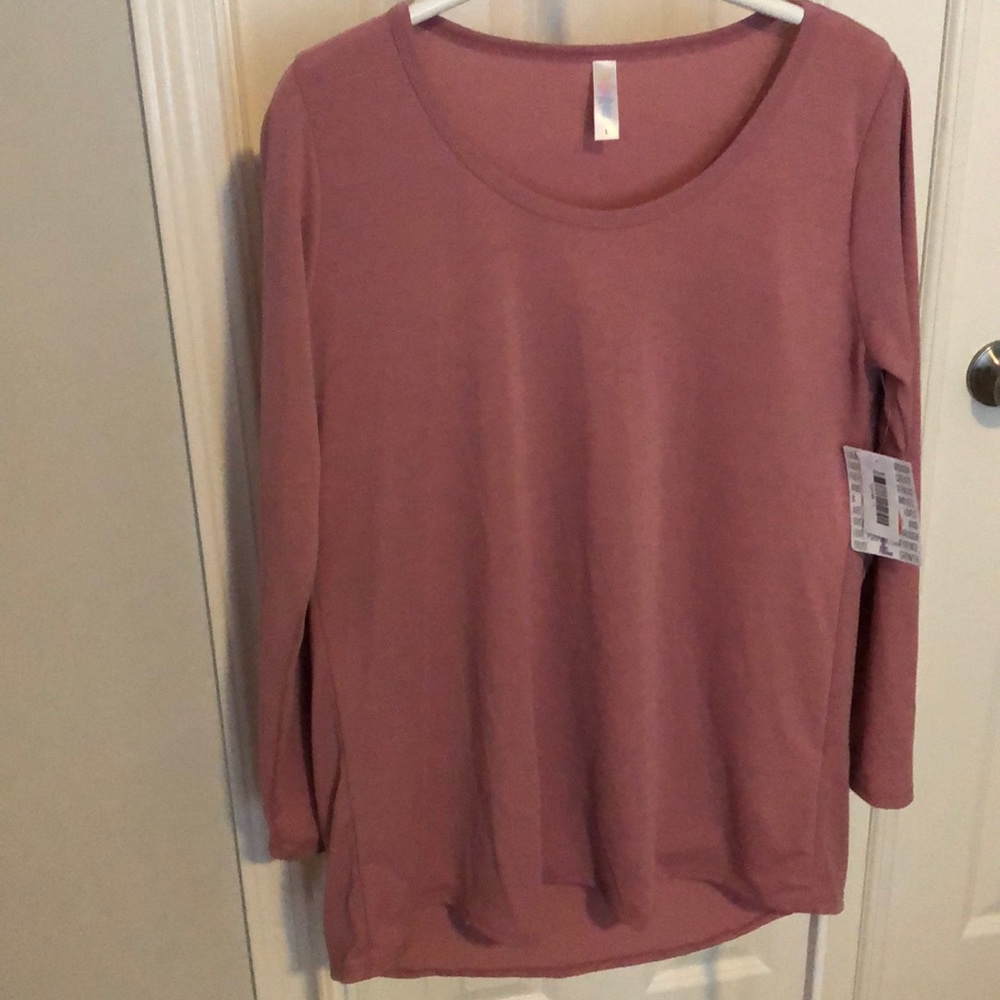 LulaRoe blush Lynnae L long sleeve shirt NWT!!